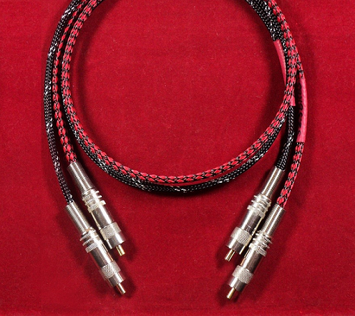 The Basic 3ft Pure Silver Audio Interconnect- Type B- Red/Black/Silver