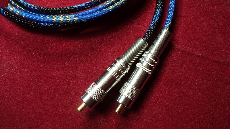 The Basic 3ft Pure Silver Audio Interconnect- Gold/Blue/Black