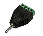 N&B DC plug/4 screw terminal- 2.5mm