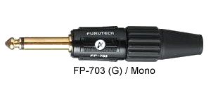 Furutech 1/4" 703G phone plug- mono