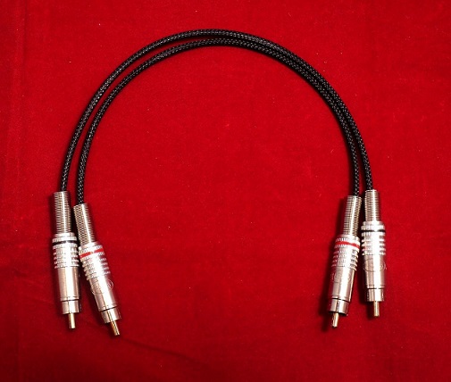 Show product details for The Basic 1ft Pure Silver Audio Interconnect- Black