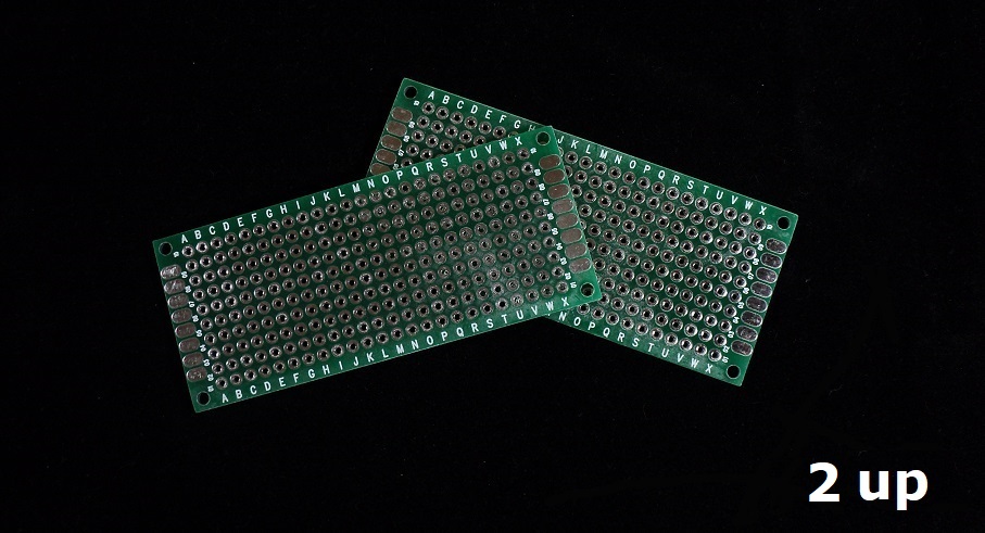 N&B Prototype 2 UP FR4 breadboard- 70mm x 30mm