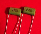 Show product details for N&B .1uF/400vdc polystyrene film capacitor