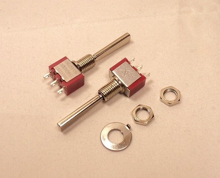 Show product details for N&B Long handle SPDT On-(On) mini toggle switch