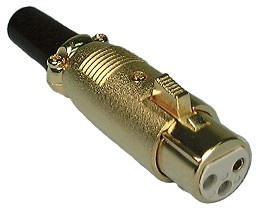 Philmore 45-690G 3 pin female XLR connector- gold plate