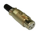 Philmore 45-690G 3 pin female XLR connector- gold plate
