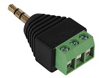 N&B DC plug/3 screw terminal- 3.5mm